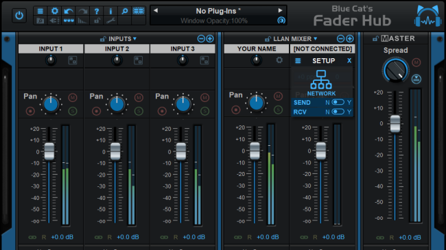 Blue Cat's Fader Hub - Minimize Fader Hub's size and keep control over plug-ins with macro knobs.