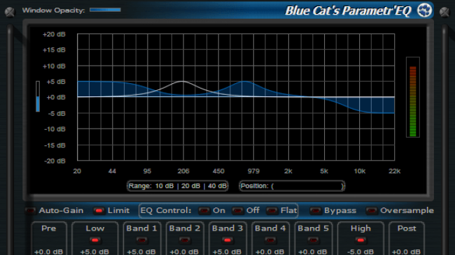 Blue Cat's Parametr'EQ - WYSIWYG Parametric Equalizer Plugin (VST, AU, DX)