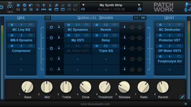 Blue Cat's PatchWork - Fully Configurable Plug-Ins Chainer / Standalone Host or Plug-In