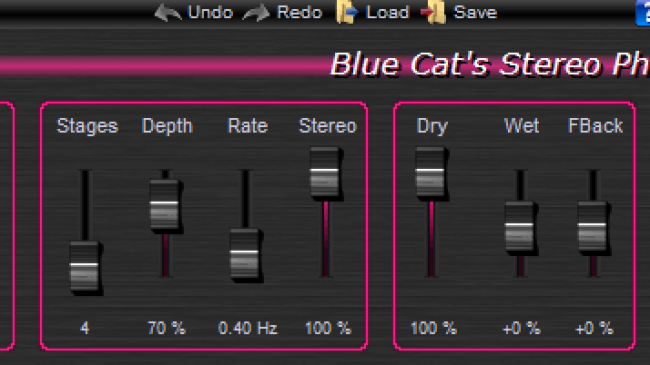 Blue Cat's Stereo Phaser - Wide Phasing Effect Plugin (VST, AU, DX)