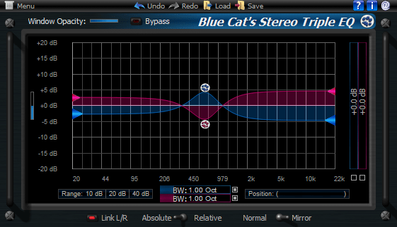 Blue Cat's Widening Triple EQ 3.31 full Blue Cat's Widening Triple EQ full screenshot