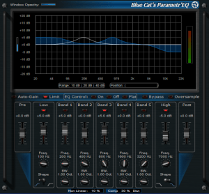 Blue Cat's Parametr'EQ - WYSIWYG Parametric Equalizer Plugin (VST, AU, RTAS, DX)