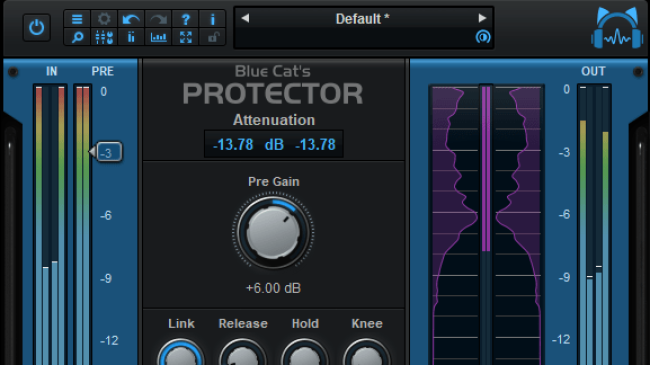 Blue Cat's Protector - Fully configurable user interface with included premium metering.