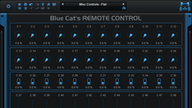 Blue Cat's Remote Control - virtual MIDI Control Surface (VST, AU, VST3, AAX) Blue Cat's Remote Control - virtual MIDI Control Surface (VST, AU, VST3, AAX)
