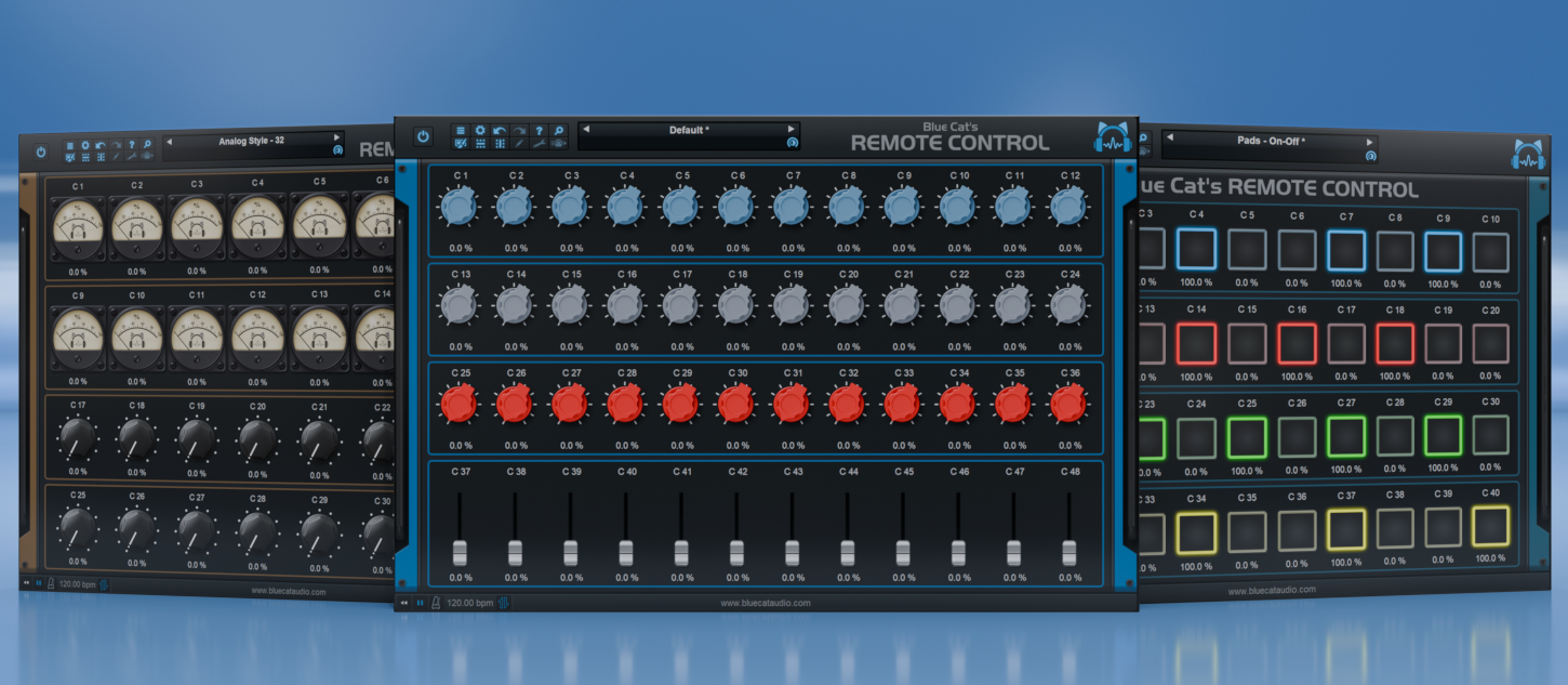 Blue Cat's Remote Control - virtual MIDI Control Surface (VST, AU, VST3, AAX) Blue Cat's Remote Control - virtual MIDI Control Surface (VST, AU, VST3, AAX)