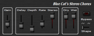 Blue Cat's Stereo Chorus - Wide Stereo Chorus Effect Plug-in (RTAS, VST, Audio Unit, DirectX) (Freeware)