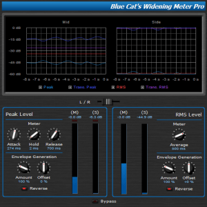 Blue Cat's Widening Meter Pro - Monitor and Convert Mid-Side Peak and RMS levels to MIDI CC and Automation Blue Cat's Widening Meter Pro - Monitor and Convert Mid-Side Peak and RMS levels to MIDI CC and Automation