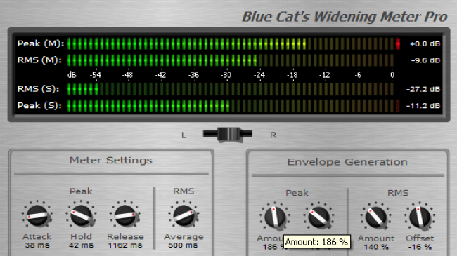 Brushed Set Skin for Blue Cat's Widening Meter Pro, by Blue Cat Audio Brushed Set Skin for Blue Cat's Widening Meter Pro, by Blue Cat Audio
