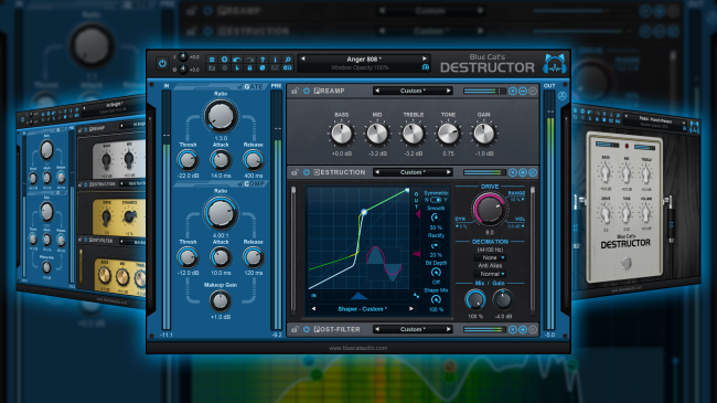 Blue Cat's Destructor - Distortion and Amp Sim Plug-In (VST, AU, AAX, VST3, RTAS, DX)