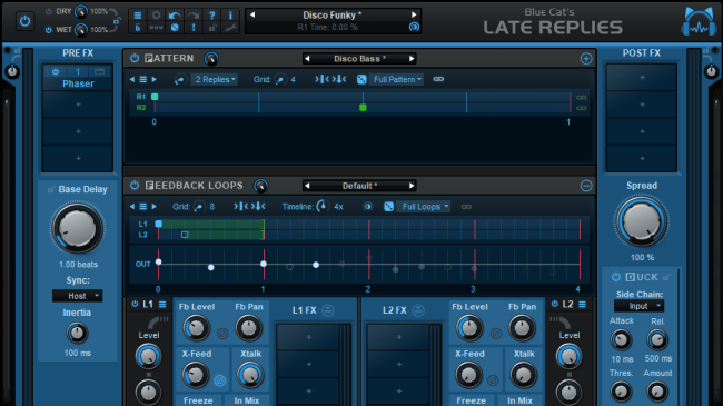 Blue Cat's Late Replies - Delay Multi FX Plug-In and Host (VST, AU, AAX, VST3)