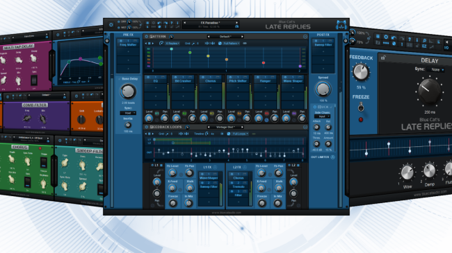 Blue Cat's Late Replies - Delay Multi FX Plug-In and Host (VST, AU, AAX, VST3)