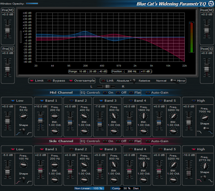 Blue Cat's Widening Parametr'EQ Windows 11 download