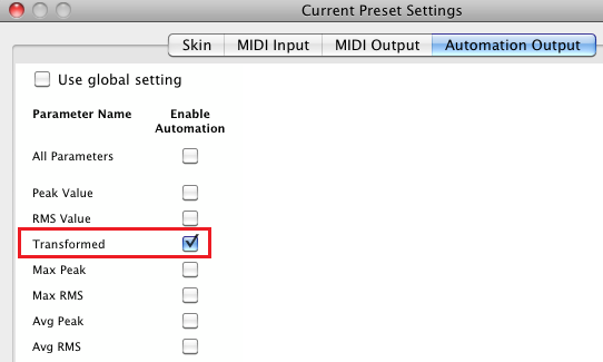 Step 04 - Enable output automation for the 'transformed' parameter Step 04 - Enable output automation for the 'transformed' parameter