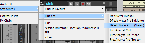 Step 01 - Insert the DPMP plug-in on the source track Step 01 - Insert the DPMP plug-in on the source track