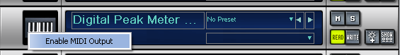 Step 11.1 - (For Sonar 6 and newer) Open the synth rack view and enable the MIDI output for the DPMP