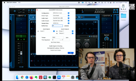 Setup an audio interface to play guitar on a Mac