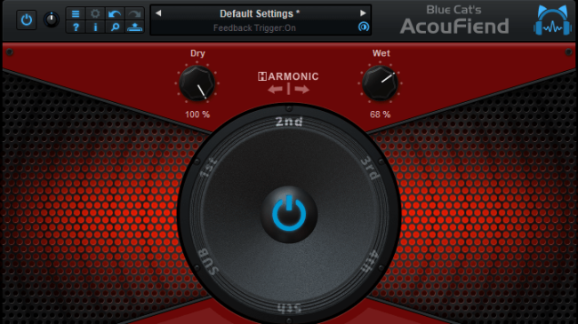 Blue Cat's AcouFiend - Creative Acoustic Feedback Simulator Plug-in (VST, VST3, AAX and Audio Unit) Blue Cat's AcouFiend - Creative Acoustic Feedback Simulator Plug-in (VST, VST3, AAX and Audio Unit)