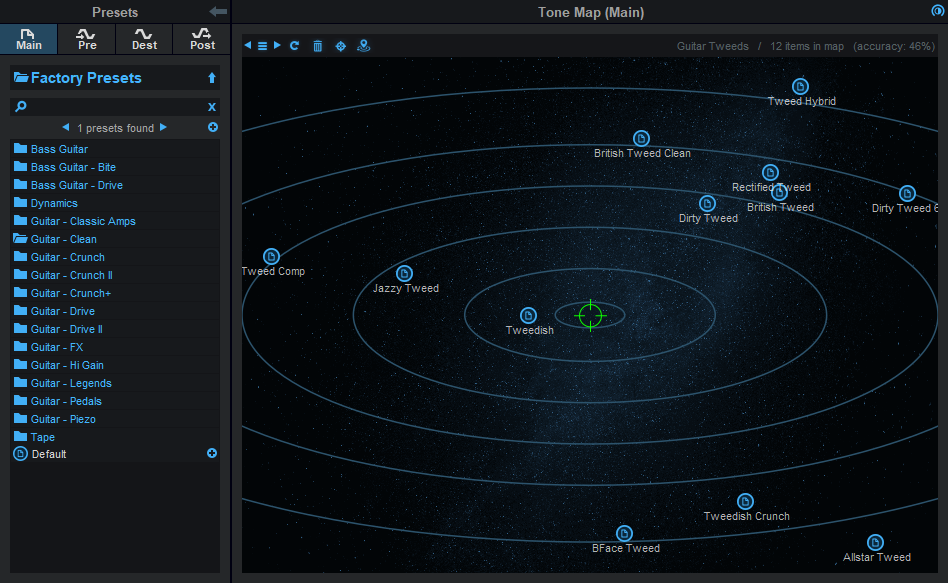 Blue Cat's Axiom - Browse factory and user amp models on 2D maps, and morph models into unique new tones.