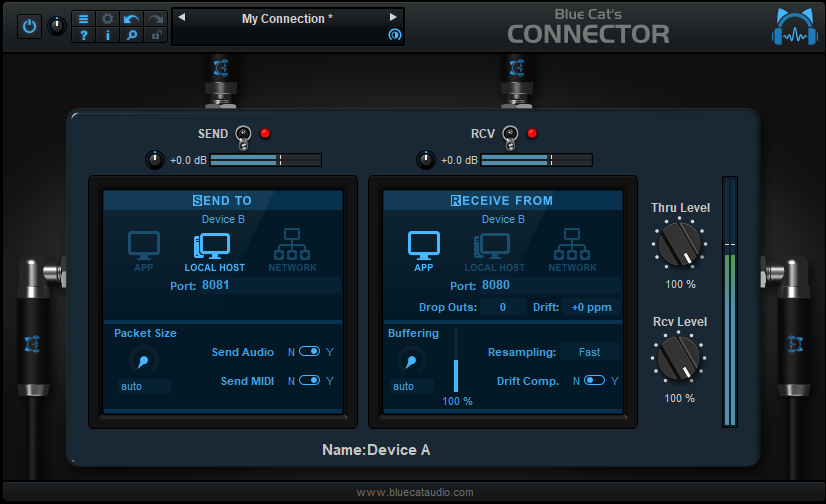 Blue Cat's Connector - Audio and MIDI Streaming Plug-In (VST, AU, VST3, AAX)