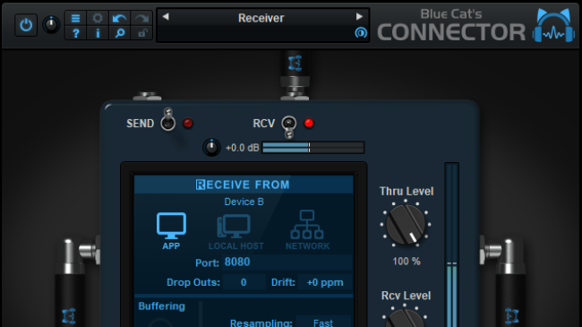 Blue Cat's Connector - Audio and MIDI Streaming Plug-In (VST, AU, VST3, AAX) Blue Cat's Connector - Audio and MIDI Streaming Plug-In (VST, AU, VST3, AAX)