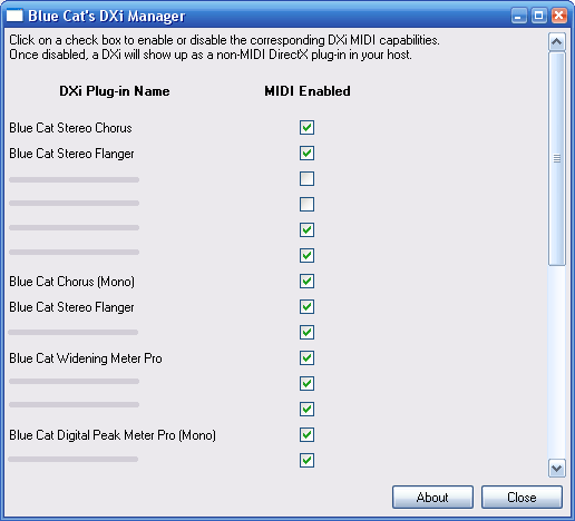 Blue Cat's DXi Manager - Enable DXi plug-ins in non DXi-aware applications (Freeware)