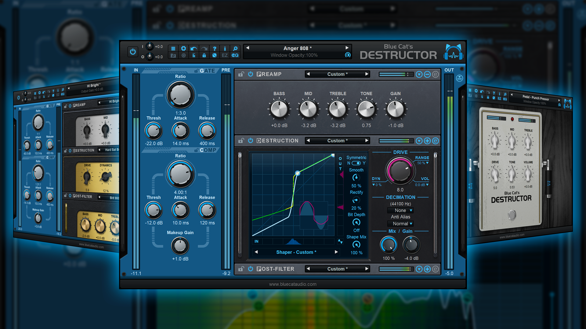 Blue Cat's Destructor - Distortion and Amp Simulation Plug-In (VST, AU, AAX, VST3)