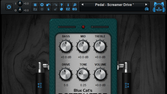 Blue Cat's Destructor - Minimized pedal style view: build your own guitar pedals