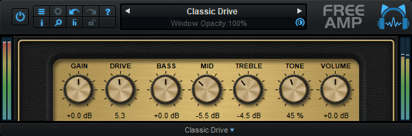 Blue Cat's Free Amp - The Free Guitar Amp Sim Plug-In (VST, AU, AAX, VST3) (Freeware)