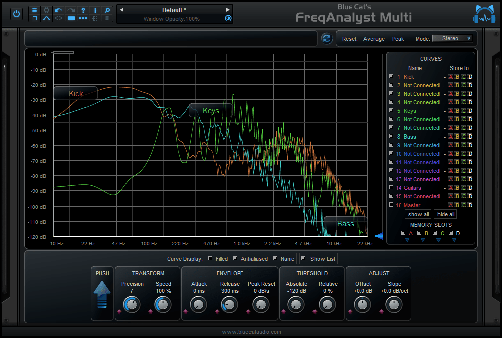 Blue Cat's FreqAnalyst Multi - Real Time Multi Tracks Spectrum Analyzer (AU, VST, AAX and VST3 Plug-in) Blue Cat's FreqAnalyst Multi - Real Time Multi Tracks Spectrum Analyzer (AU, VST, AAX and VST3 Plug-in)