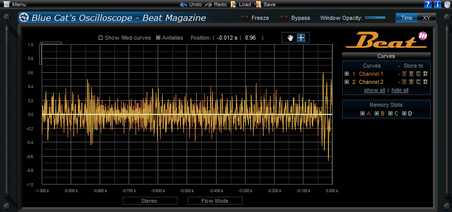 Blue Cat's Oscilloscope BeatM - Real Time Waveform Analyzer Plug-in (VST, AU, RTAS, DX) (Freeware)