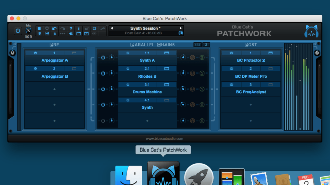 Blue Cat's PatchWork - Now available as a standalone application for Mac and PC, it lets you quickly load and use your favorite virtual instruments and audio/MIDI effect plug-ins.