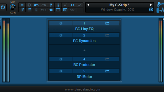 Blue Cat's PatchWork - Simple channel-strip configuration: use your favorite plug-ins to build your own channel strip.