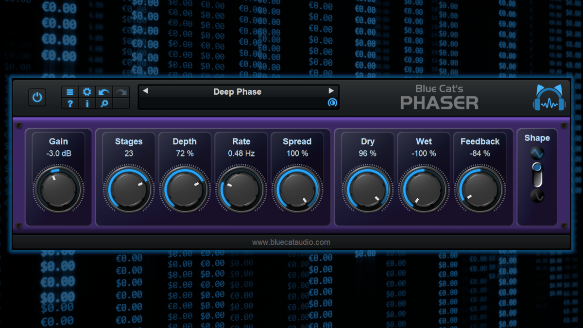 Blue Cat's Phaser - Analog Modeled Phasing Effect Plug-in (VST, AU, VST3, AAX) (Freeware) Blue Cat's Phaser - Analog Modeled Phasing Effect Plug-in (VST, AU, VST3, AAX) (Freeware)