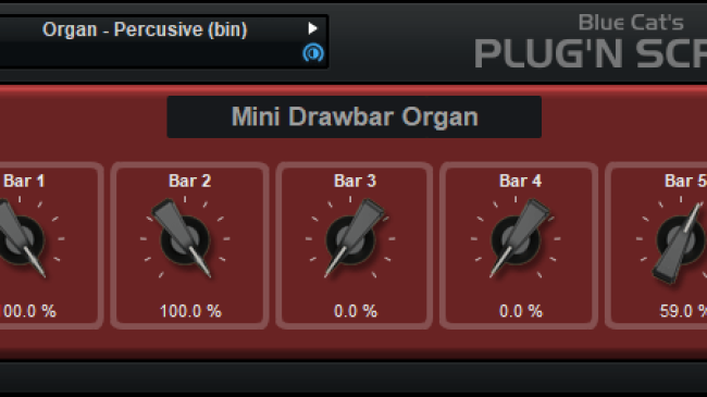 Blue Cat's Plug'n Script - Write your own Virtual Instruments: included drawbar organ example (additive synthesis). 