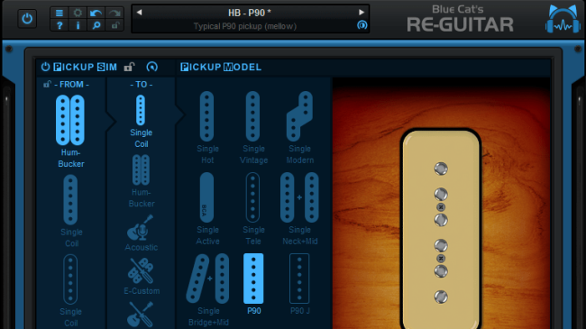 Blue Cat's Re-Guitar - Mellow P90 pickup emulation