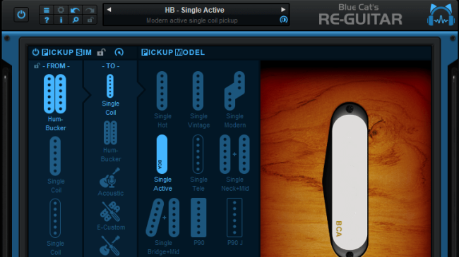 Blue Cat's Re-Guitar - Transform your humbucker into an active single coil pickup