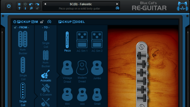 Blue Cat's Re-Guitar - Piezo pickup on a solid body Blue Cat's Re-Guitar - Piezo pickup on a solid body