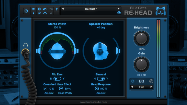 Blue Cat's Re-Head - Head Response Simulator for Headphones (VST, VST3, AAX and Audio Unit Plug-in) Blue Cat's Re-Head - Head Response Simulator for Headphones (VST, VST3, AAX and Audio Unit Plug-in)
