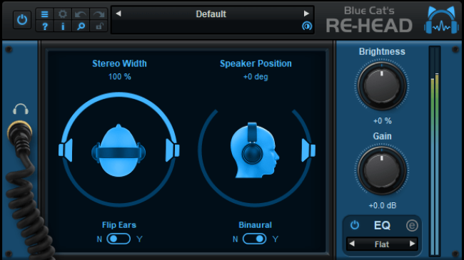 Blue Cat's Re-Head - Head Response Simulator for Headphones (VST, VST3, AAX and Audio Unit Plug-in)