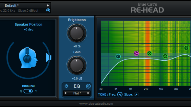 Blue Cat's Re-Head - Head Response Simulator for Headphones (VST, VST3, AAX and Audio Unit Plug-in) Blue Cat's Re-Head - Head Response Simulator for Headphones (VST, VST3, AAX and Audio Unit Plug-in)