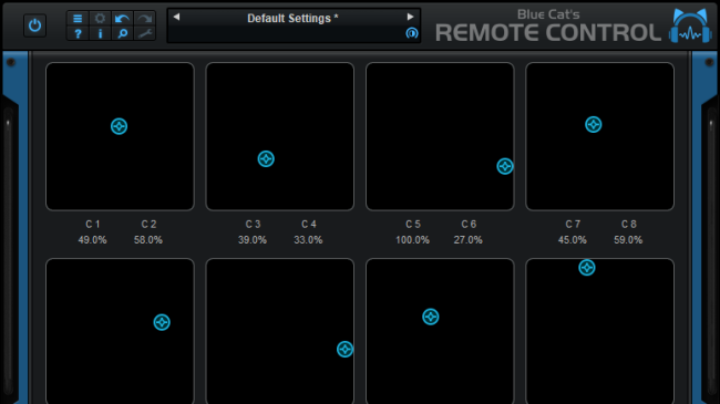 Blue Cat's Remote Control - Control several parameters with a single joystick-style 2D control Blue Cat's Remote Control - Control several parameters with a single joystick-style 2D control