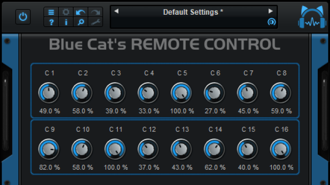 Blue Cat's Remote Control - virtual MIDI Control Surface (VST, AU, VST3, AAX) Blue Cat's Remote Control - virtual MIDI Control Surface (VST, AU, VST3, AAX)