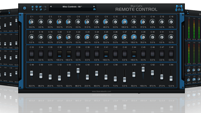 Blue Cat's Remote Control - virtual MIDI Control Surface (VST, AU, VST3, AAX) Blue Cat's Remote Control - virtual MIDI Control Surface (VST, AU, VST3, AAX)