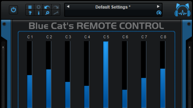 Blue Cat's Remote Control - Use meters and knobs to monitor and send MIDI messages simultaneously Blue Cat's Remote Control - Use meters and knobs to monitor and send MIDI messages simultaneously