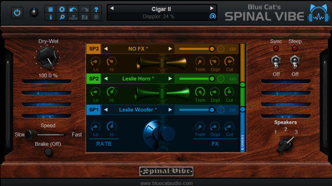 Blue Cat's Spinal Vibe - Rotary Speaker Effects Blue Cat's Spinal Vibe - Rotary Speaker Effects