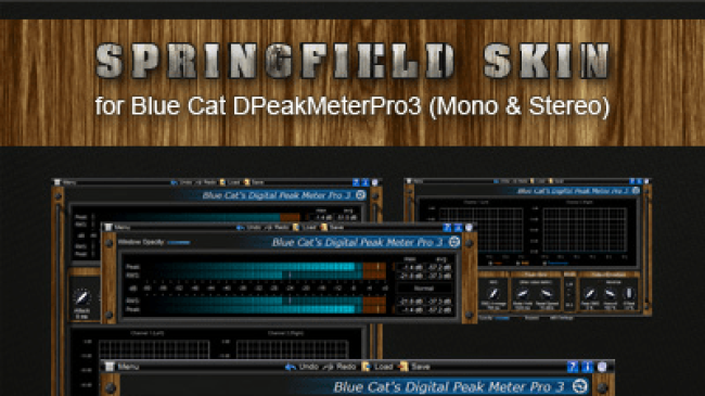 Springfield (v3) Skin for Blue Cat's DP Meter Pro, by DJ Ghostfader [@djghostfader]